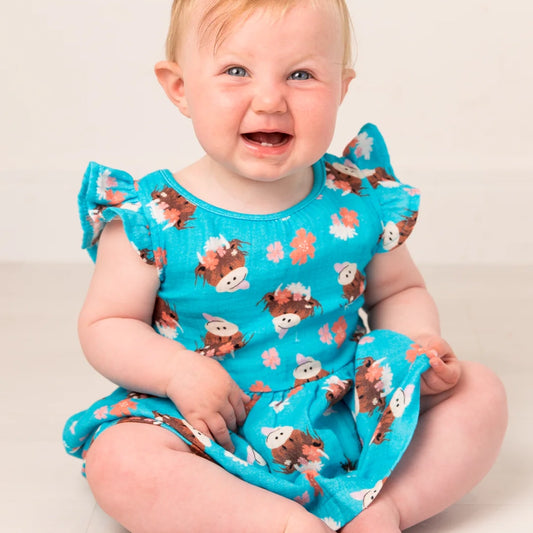 Bonnie Highland Cow Summer Dress | Blade & Rose
