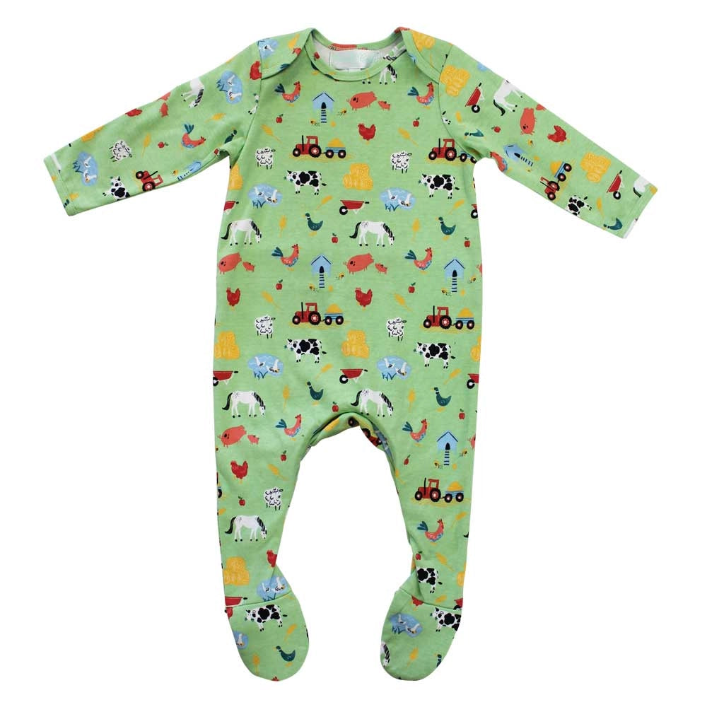 Down on the Farm Footed Sleepsuit | Powell Craft