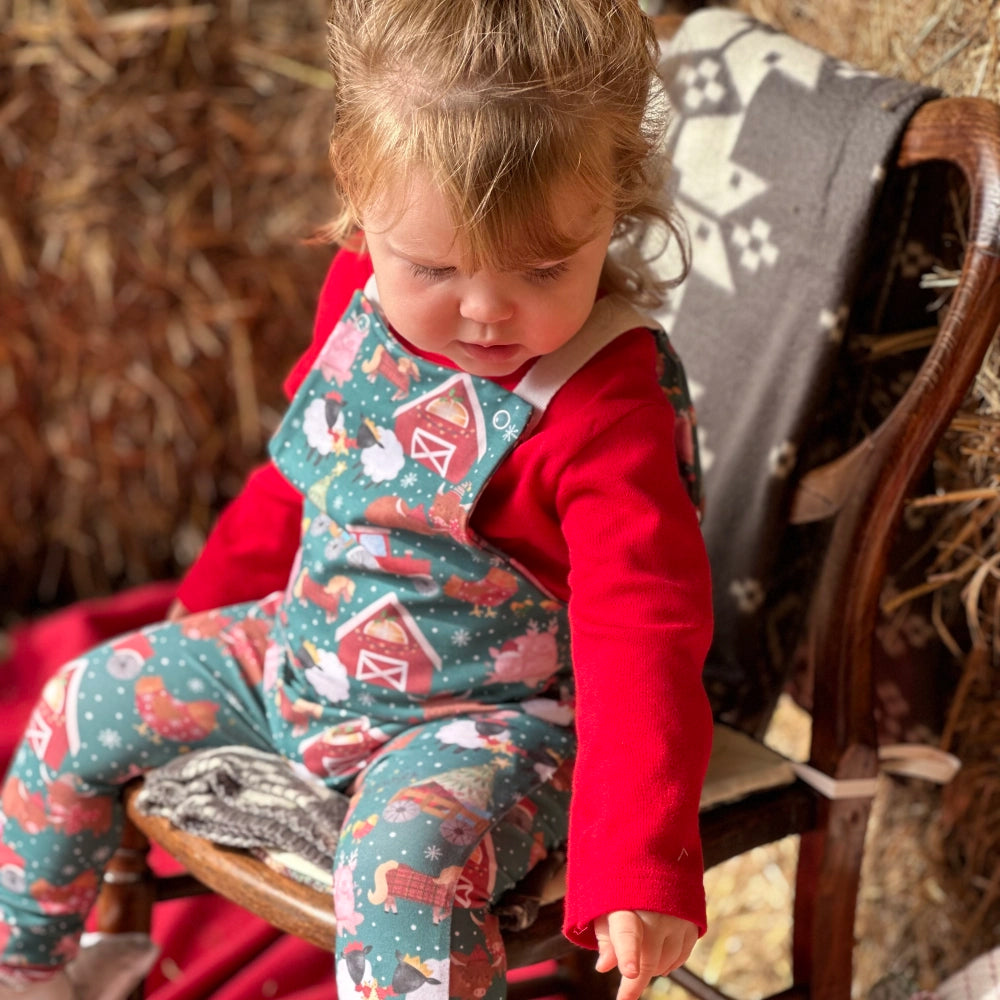 Christmas Farm Dungarees Cotswold Baby Co