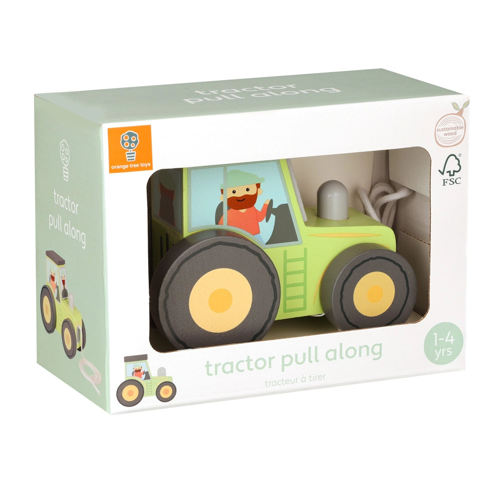 Tractor Pull Along Wooden Toy