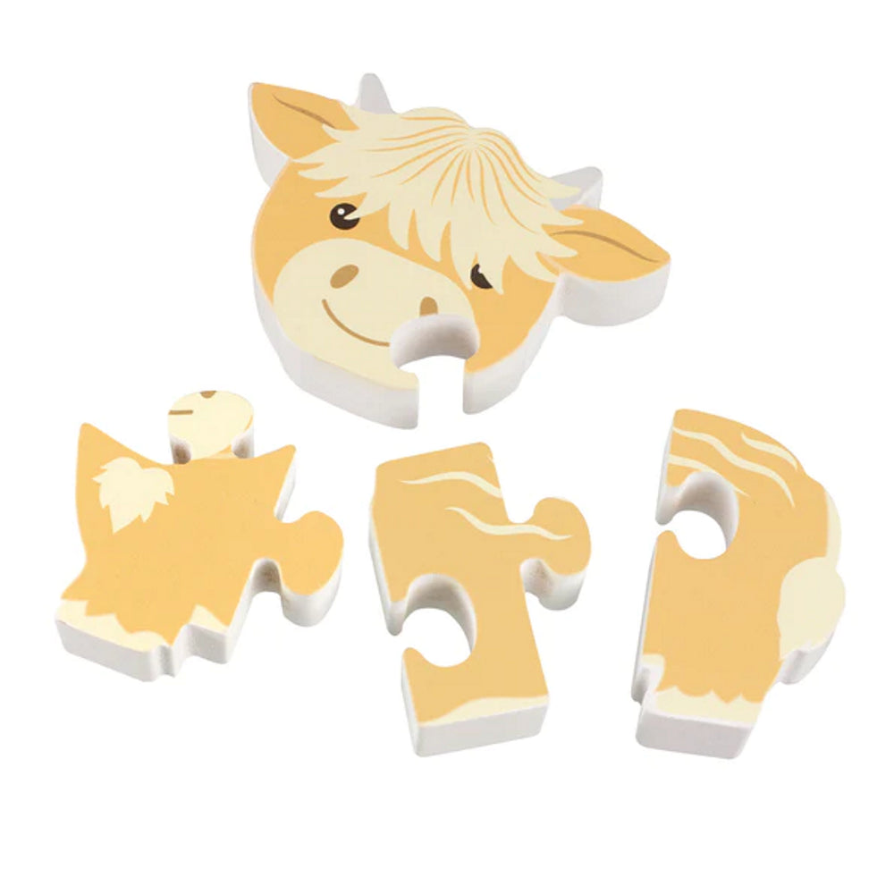 Mini Highland Cow Wooden Puzzle