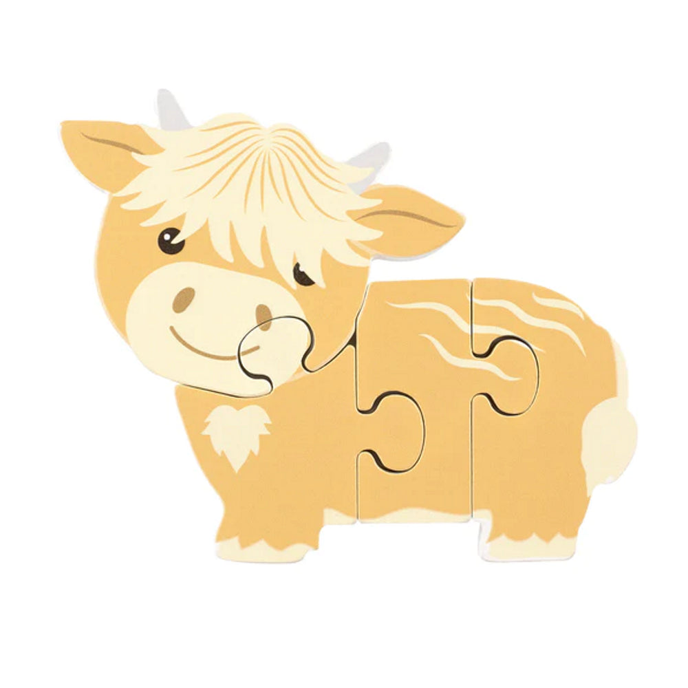 Mini Highland Cow Wooden Puzzle