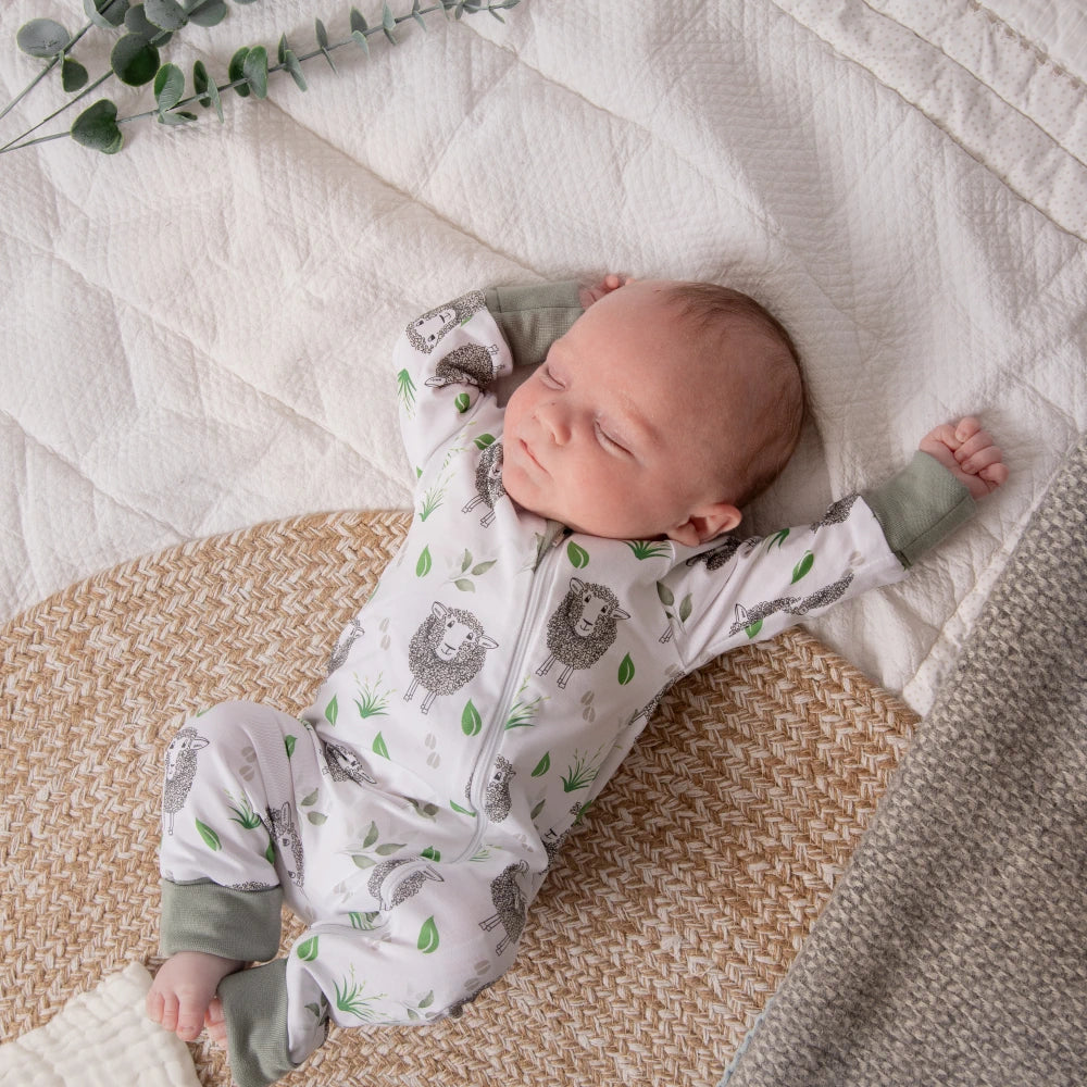 Lamb Zip Up Sleepsuit | Cotswold Baby Co