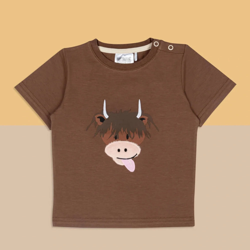 Neutral Highland Cow T-Shirt| Blade & Rose
