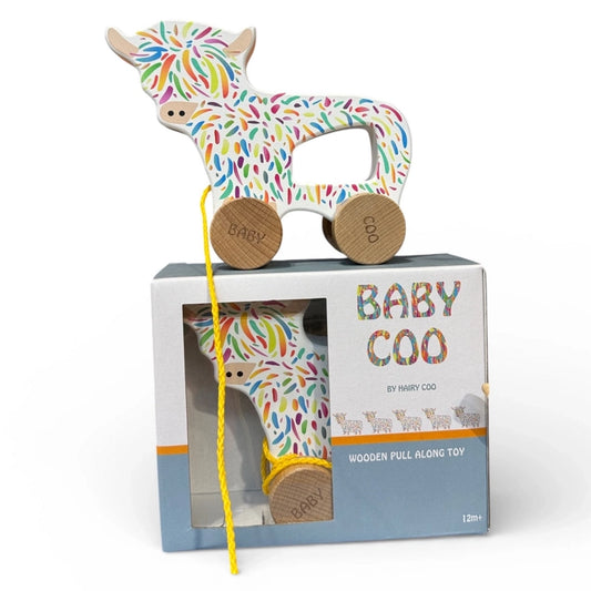 Baby Highland Coo Pull Along Toy| Hairy Coo