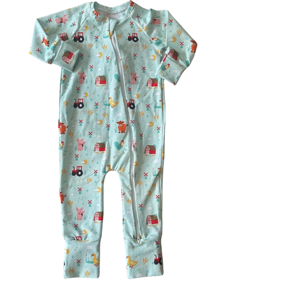 Cotswold Farm Zip Up Sleepsuit | Cotswold Baby Co