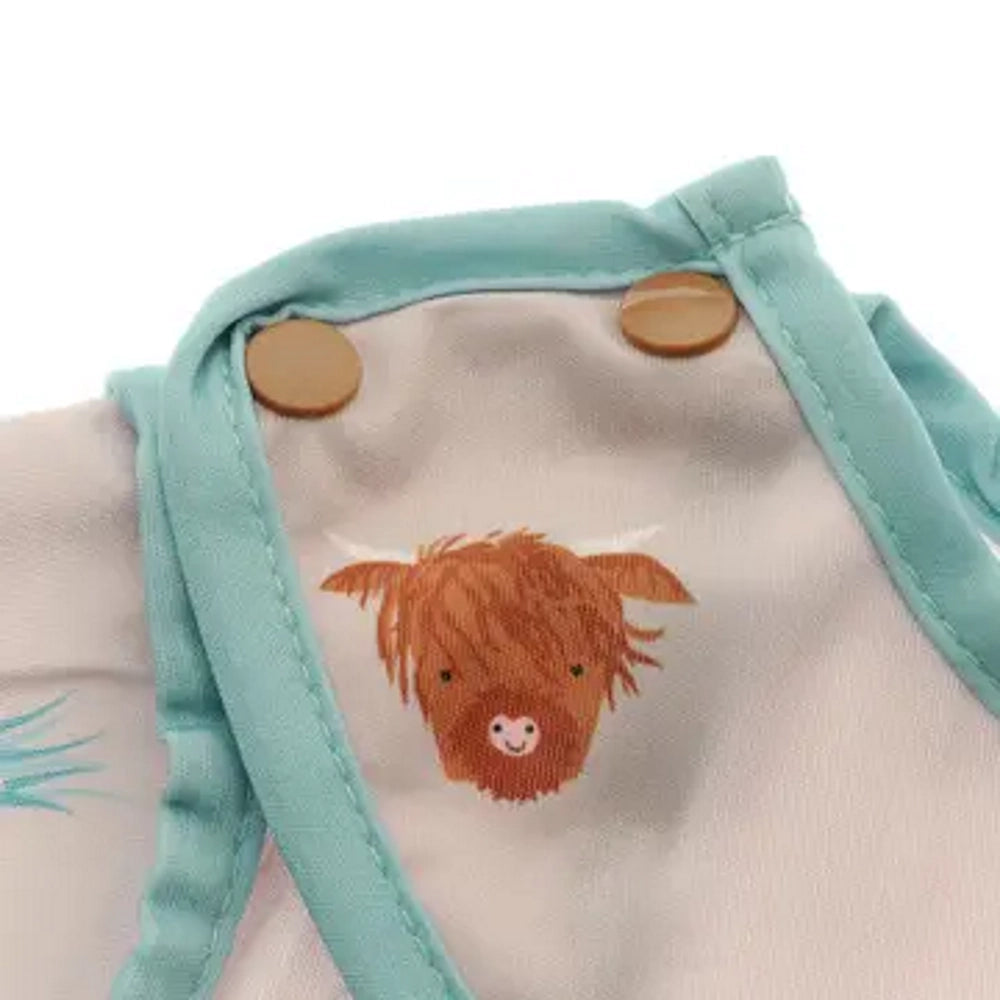 Coverall Highland Cow Bib| Ziggle Baby