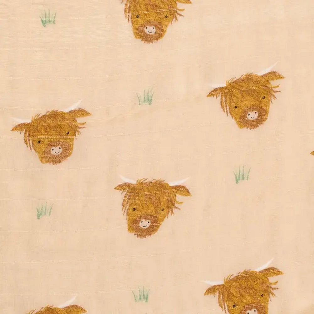 Highland Cow Baby Swaddle| Ziggle Baby