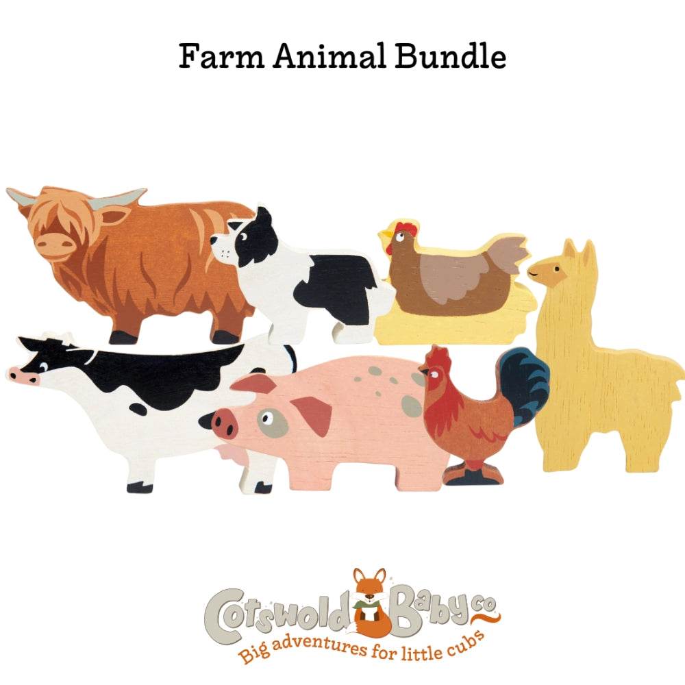 Wooden Farm Animal Bundle | Tenderleaf Toys