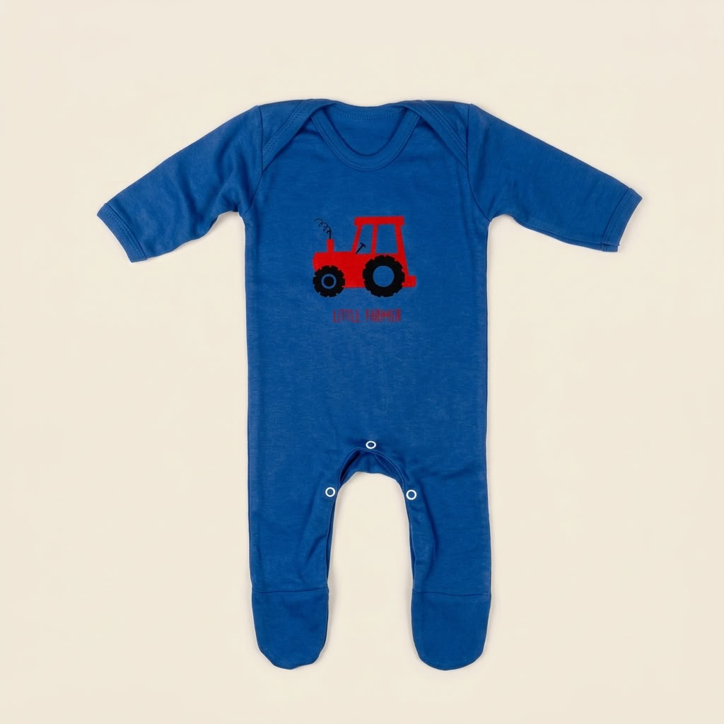 Henry The Little Red Tractor Blue Sleep-suit | Cotswold Baby Co