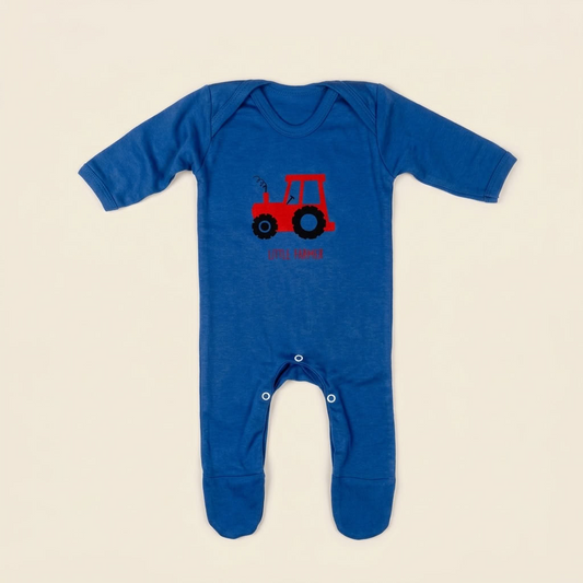 Henry The Little Red Tractor Blue Sleep-suit | Cotswold Baby Co