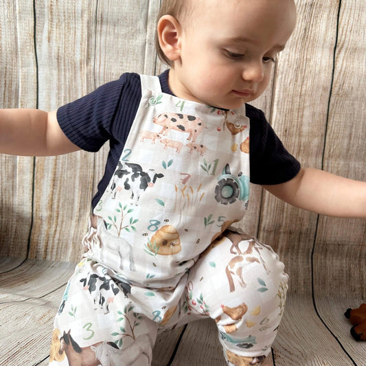 Farm By Numbers Dungarees | Cotswold Baby Co.