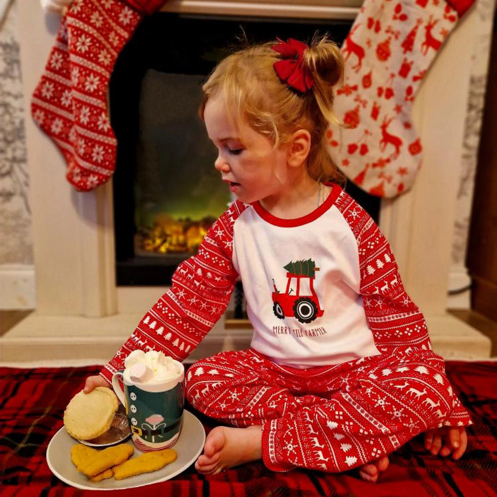 Christmas Red Tractor Pyjamas | Cotswold Baby Co
