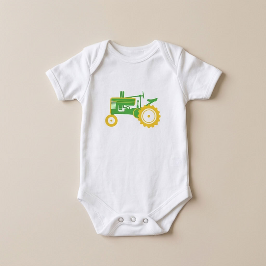 Percy The Vintage Tractor Bodysuit | Cotswold Baby Co