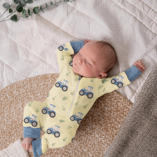 Blue Tractor Sleepsuit | Cotswold Baby Co.