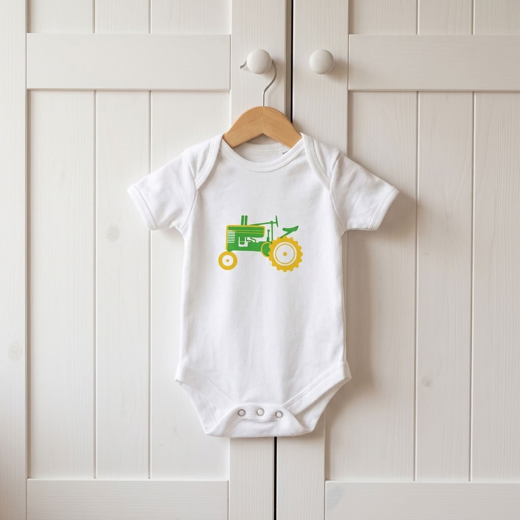 Percy The Vintage Tractor Bodysuit | Cotswold Baby Co