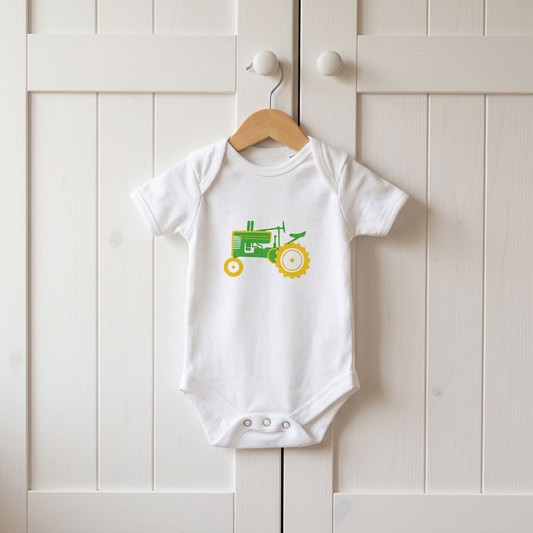 Percy The Vintage Tractor Bodysuit | Cotswold Baby Co