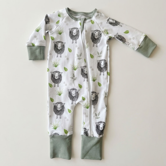 Lamb Zip Up Sleepsuit | Cotswold Baby Co