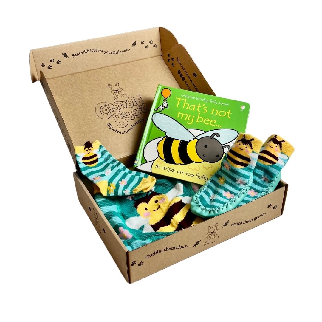 Little Bee Leggings, Socks and Slippers Kids Gift Set by Cotswold Baby Co