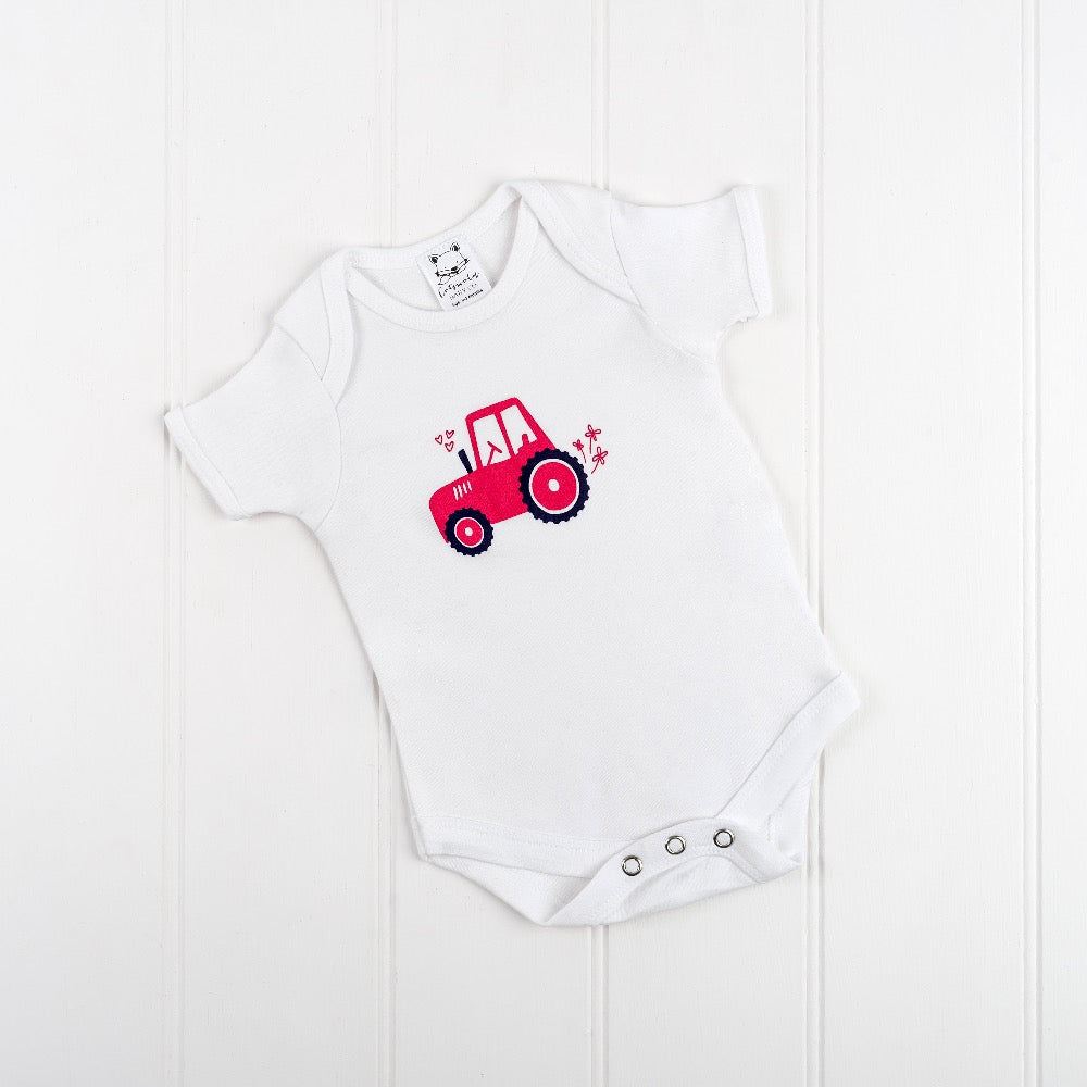 Penelope the Little Pink Tractor Baby Bodysuit by Cotswold Baby Co.