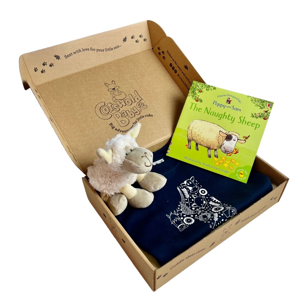 Fun in the Country 1st Birthday Navy Gift Set by Cotswold Baby Co