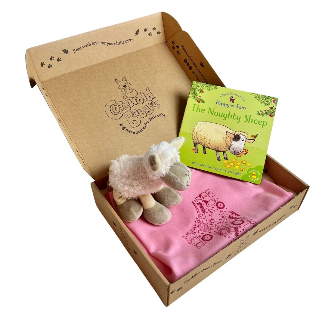 Fun in the Country 1st Birthday Pink Gift Set by Cotswold Baby Co