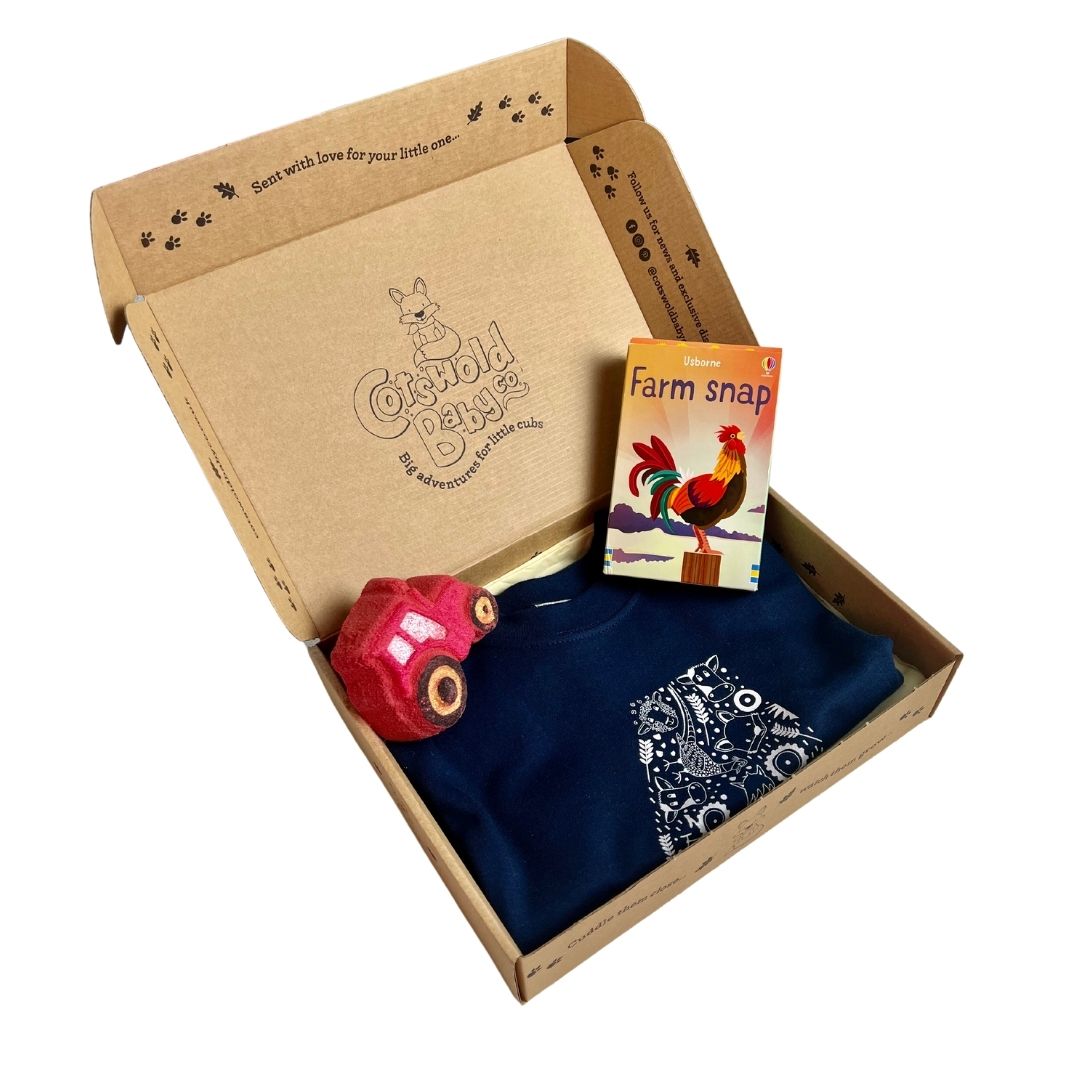 Fun in the Country 4th Birthday Navy Gift Set by Cotswold Baby Co