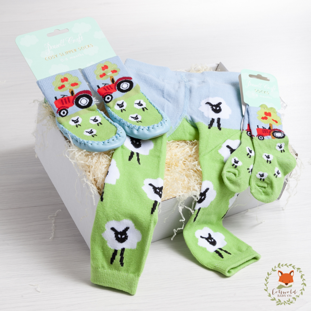 Sheep Leggings, Socks and Slippers Gift Set | Cotswold Baby Co
