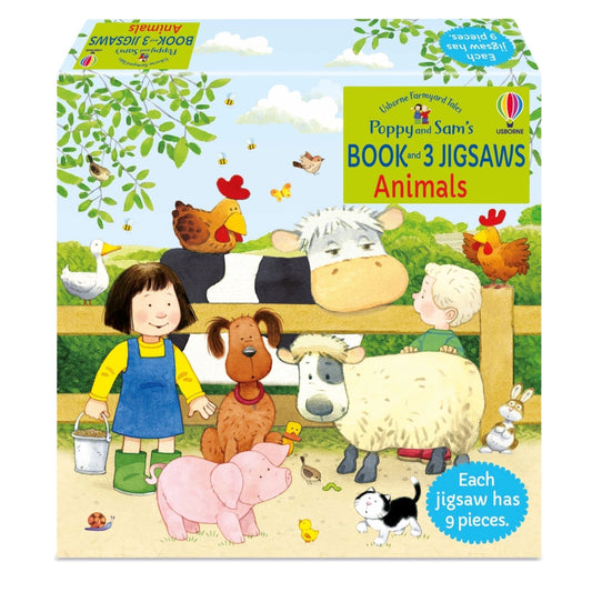 Poppy & Sam Book with Three Jigsaws- Animals