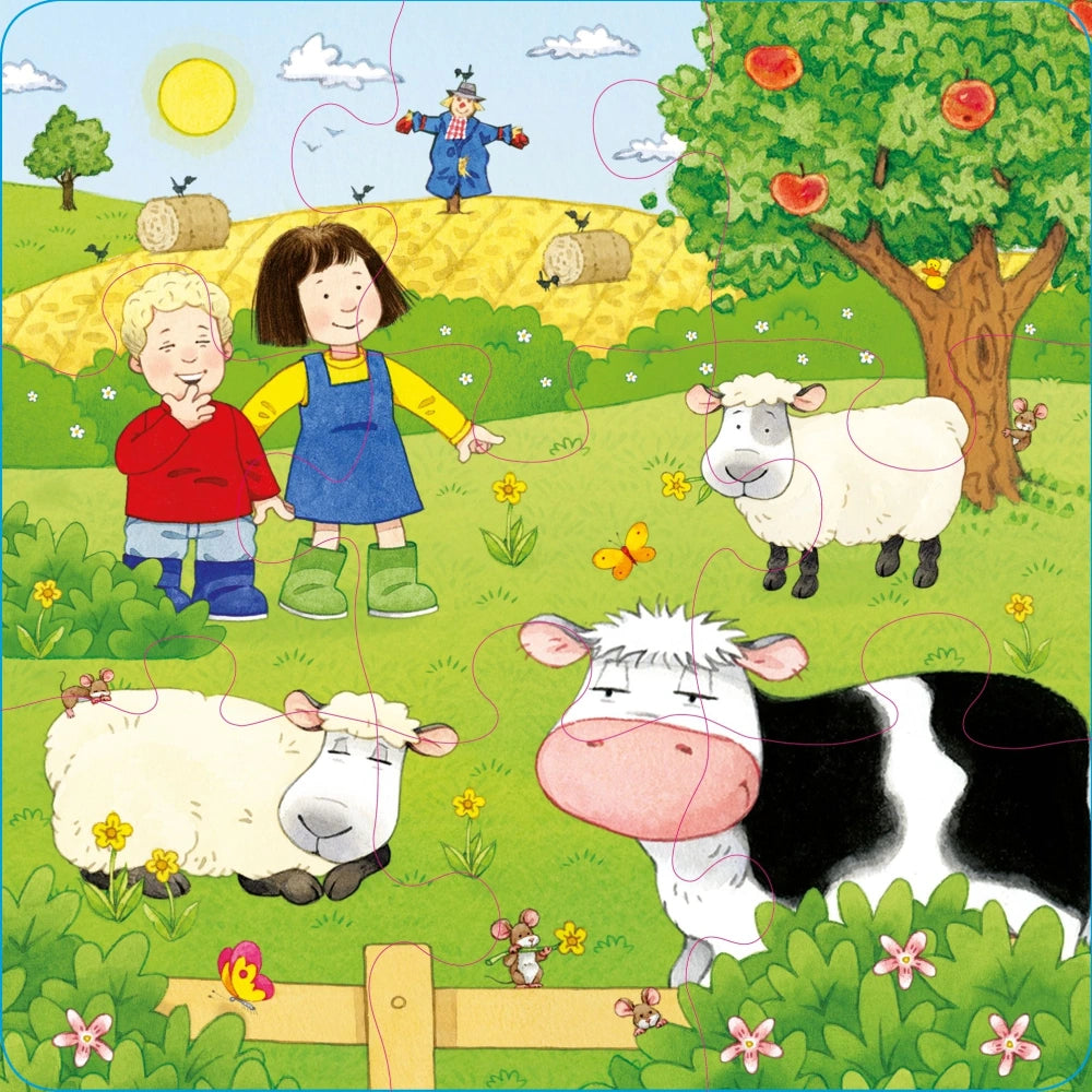 Poppy & Sam Book with Three Jigsaws- Animals