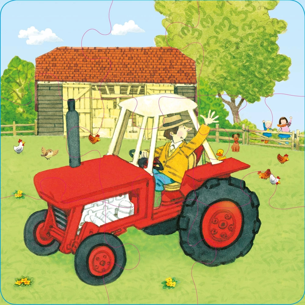 Poppy & Sam Book with Three Jigsaws- Tractors