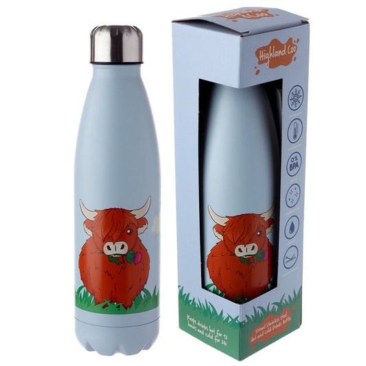 Highland Cow Stainless Steel Thermal Insulated Drinks Bottle