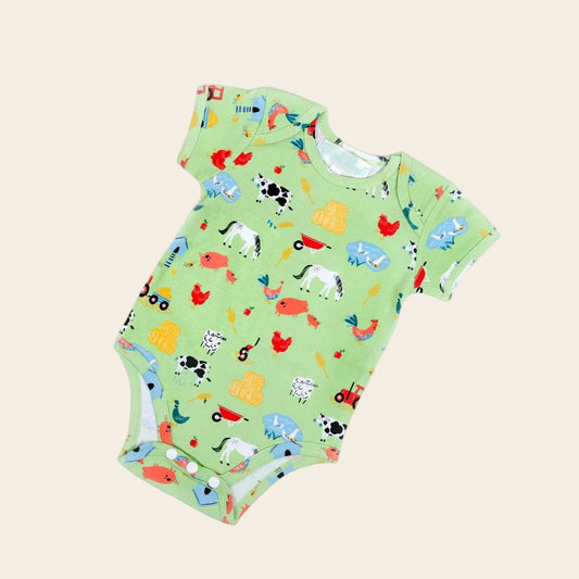 down at the farm baby bodysuit by Powell Craft