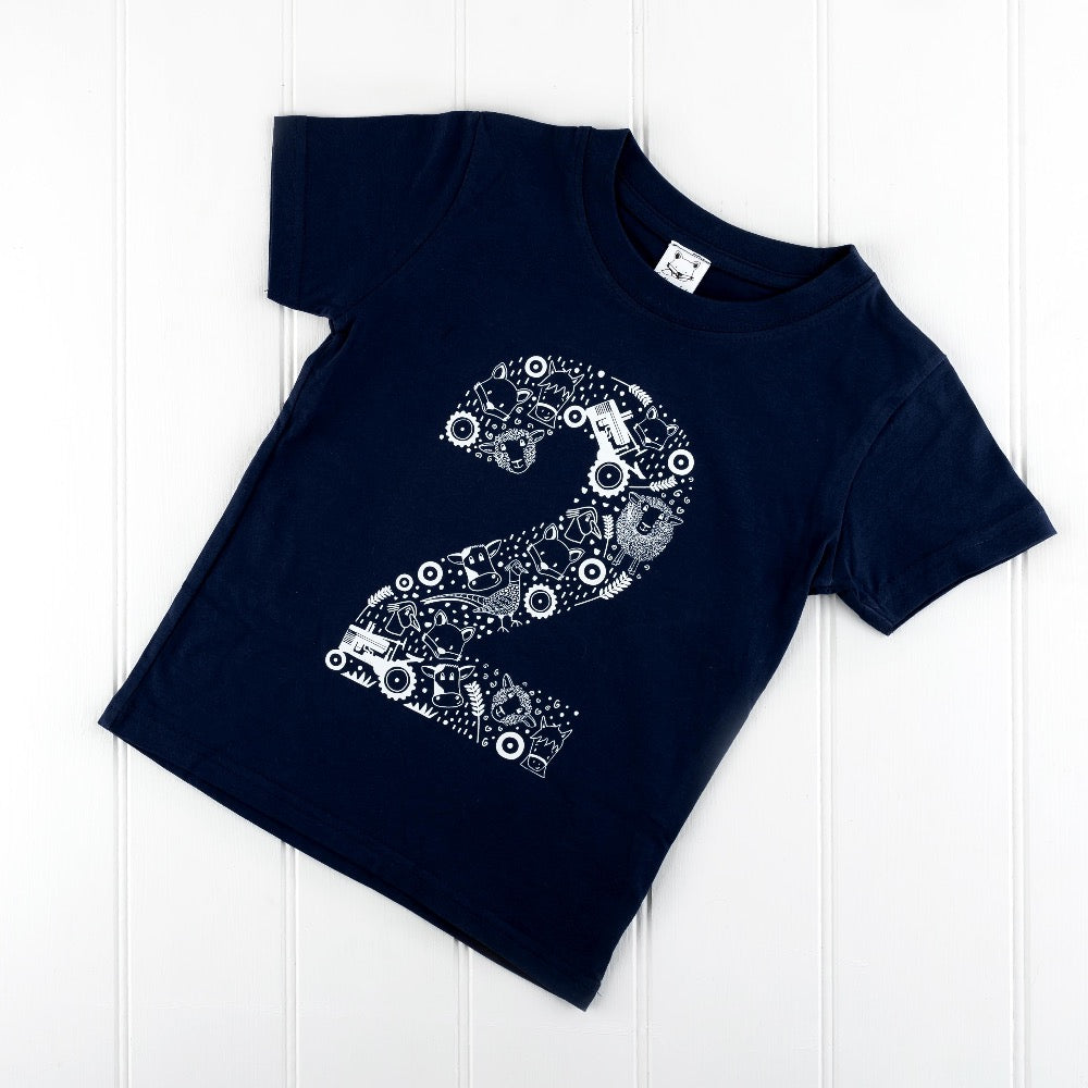 2nd Birthday Navy T-shirt | Cotswold Baby Co