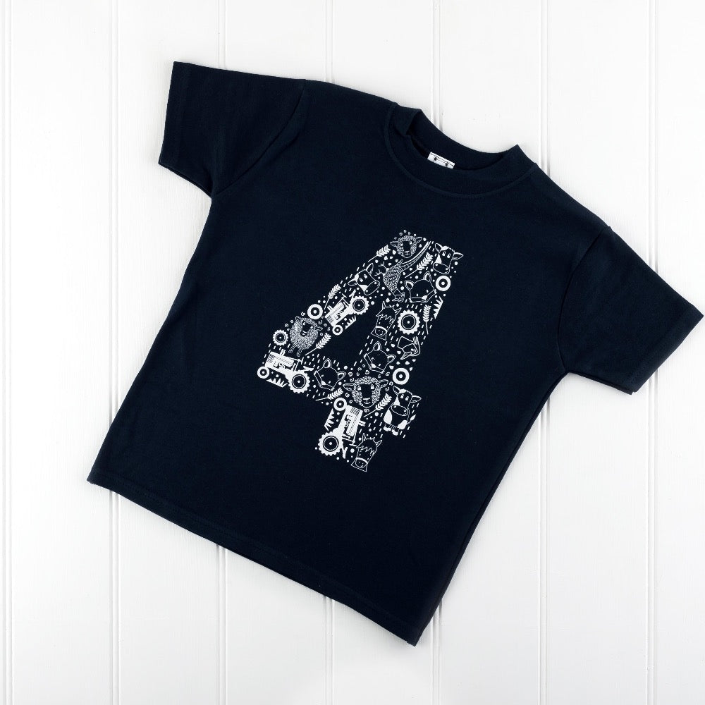 Fun In the Country Number Four Navy T-shirt