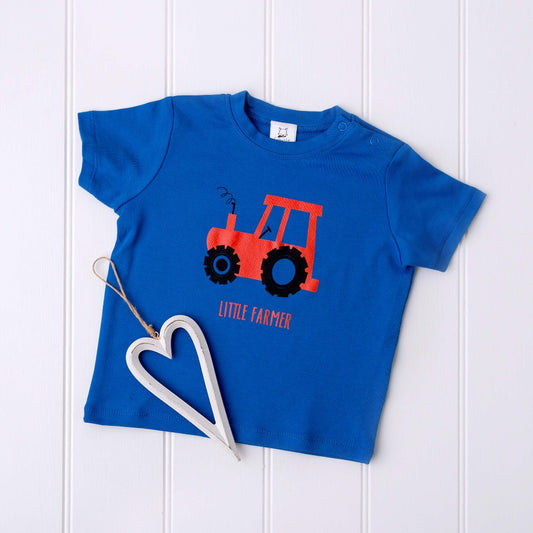 Henry the little red tractor royal blue t-shirt by Cotswold Baby Co