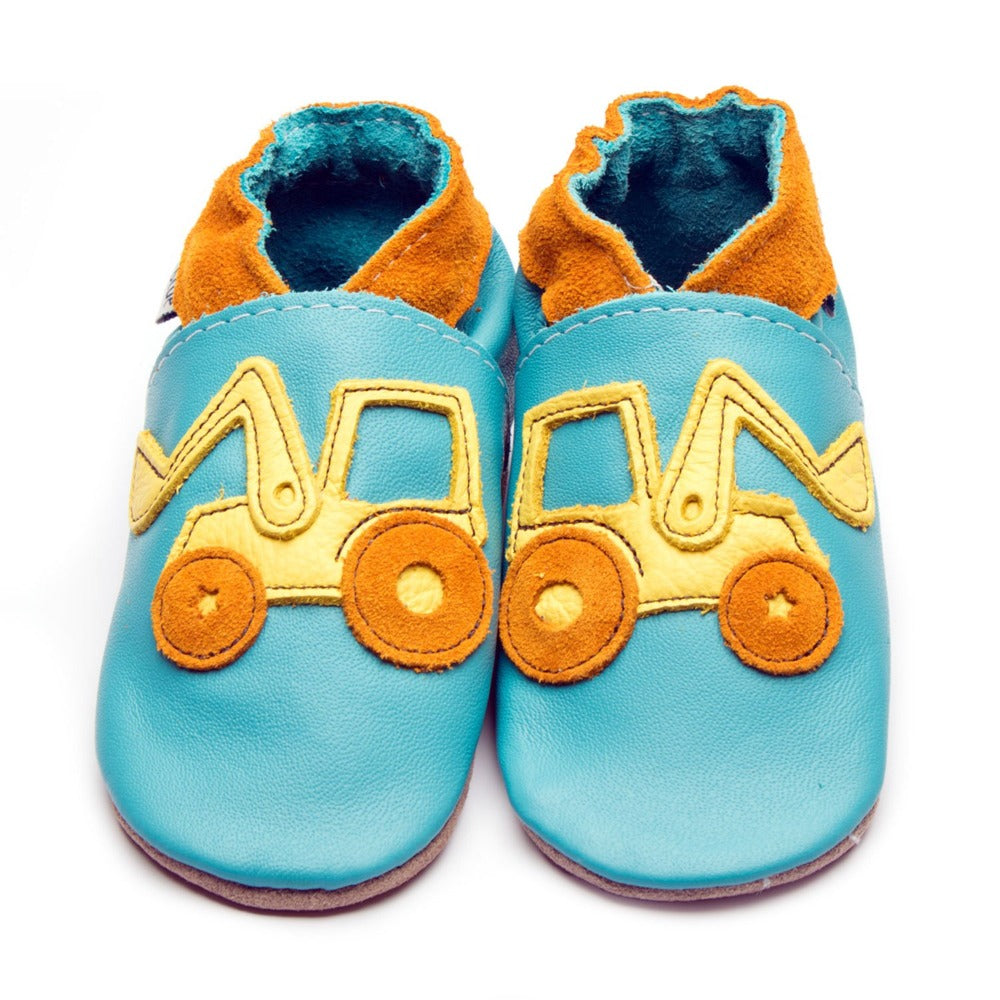 Turquoise Digger Leather Shoes by Inch Blue