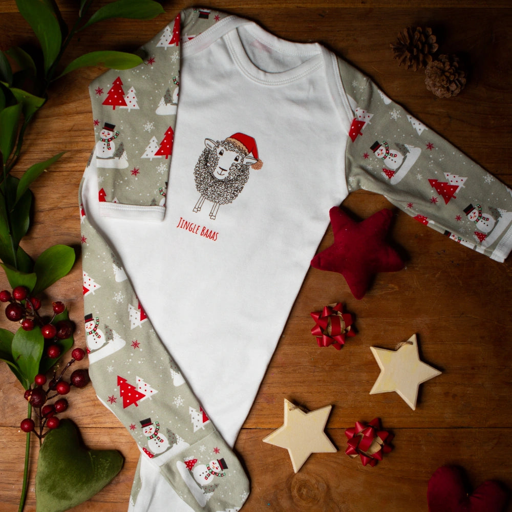 Christmas Lamb Sleepsuit | Cotswold Baby Co