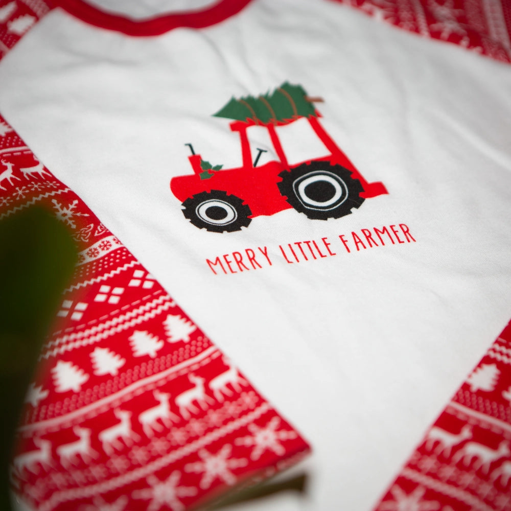 Christmas Red Tractor Sleepsuit | Cotswold Baby Co