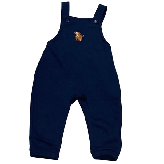 Highland Cow Embroidered Dungarees | Cotswold Baby Co