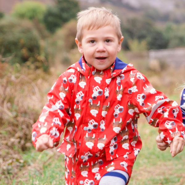 Highland Cow Colour Changing Raincoat | Blade & Rose | Cotswold Baby Co.