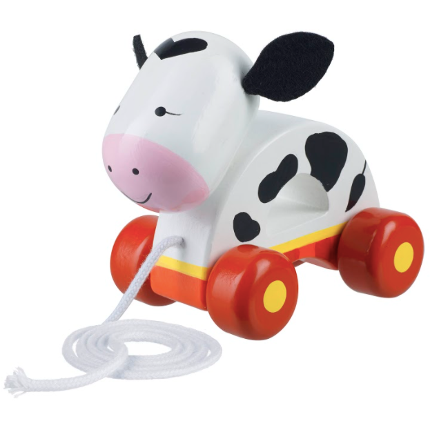 Cow Pull Along toy by Orange Tree Toys