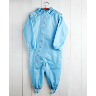 baby blue waterproof stomper suit by Grass and Air | Cotswold Baby Co