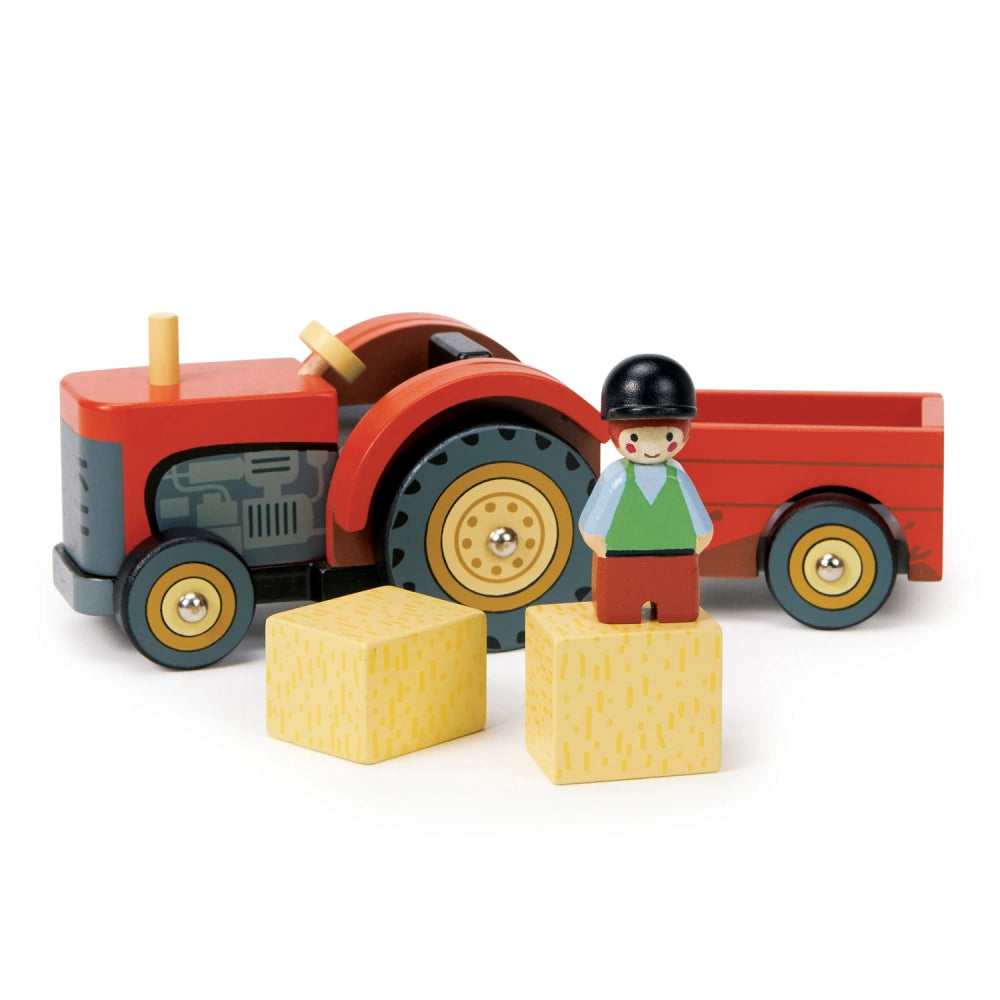 Wooden Tractor Trailer Tenderleaf Toys