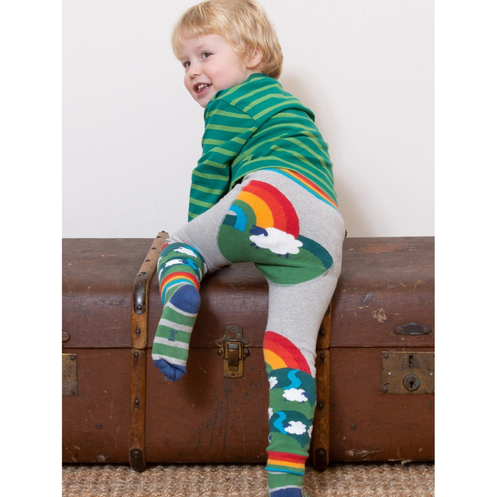 boy in sheep leggings