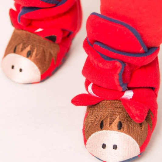 Highland Cow Kids Booties by Blade and Rose